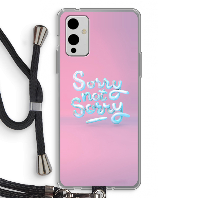 Sorry not sorry: OnePlus 9 Transparant Hoesje met koord