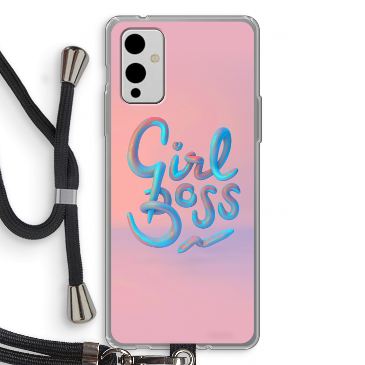 Girl boss: OnePlus 9 Transparant Hoesje met koord