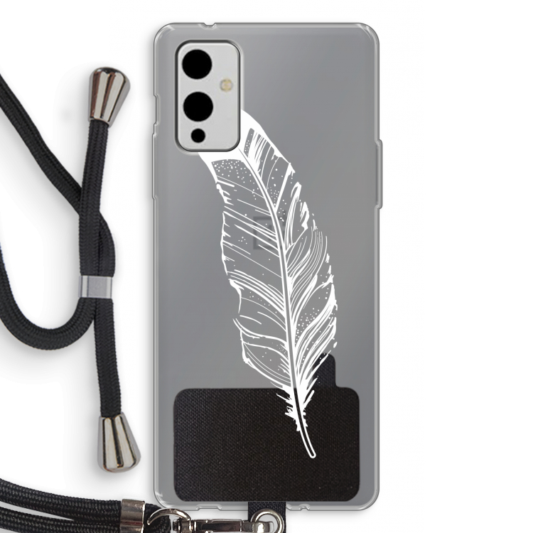 Pluim: OnePlus 9 Transparant Hoesje met koord
