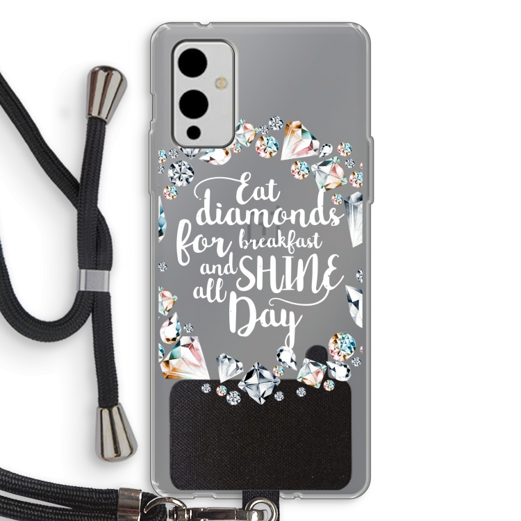 Diamonds: OnePlus 9 Transparant Hoesje met koord
