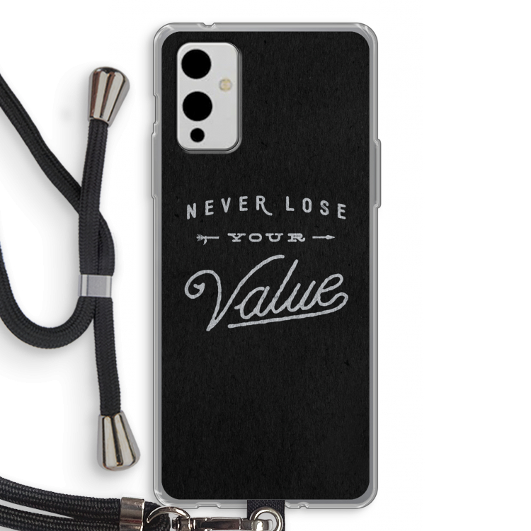 Never lose your value: OnePlus 9 Transparant Hoesje met koord