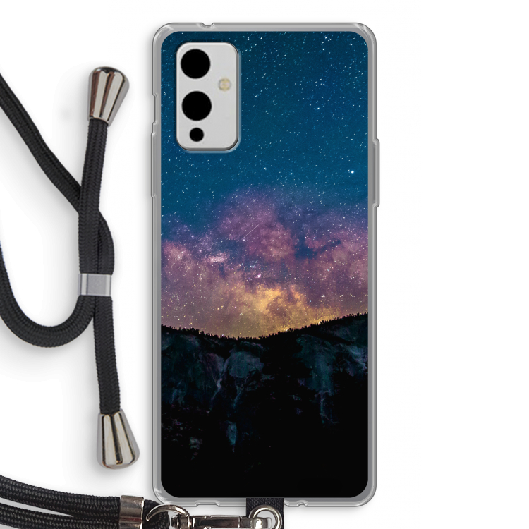 Travel to space: OnePlus 9 Transparant Hoesje met koord