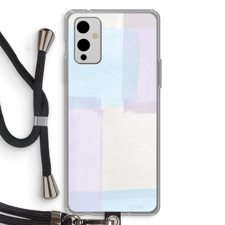 Square pastel: OnePlus 9 Transparant Hoesje met koord