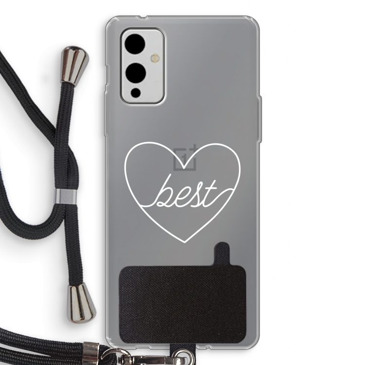 Best heart pastel: OnePlus 9 Transparant Hoesje met koord
