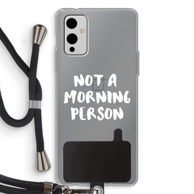 Morning person: OnePlus 9 Transparant Hoesje met koord