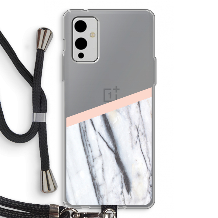 A touch of peach: OnePlus 9 Transparant Hoesje met koord