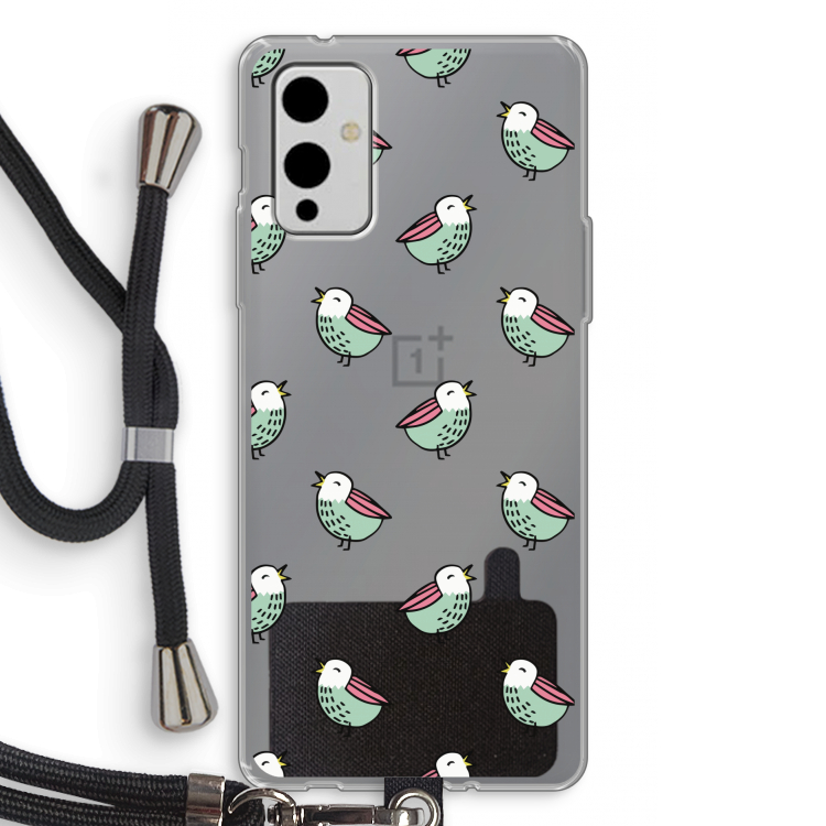 Vogeltjes: OnePlus 9 Transparant Hoesje met koord