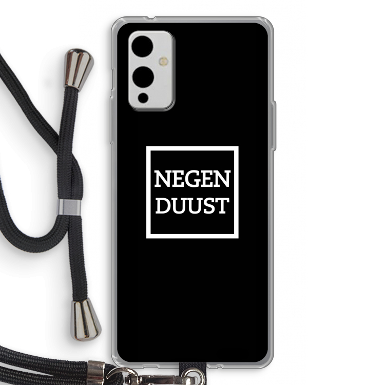 Negenduust black: OnePlus 9 Transparant Hoesje met koord