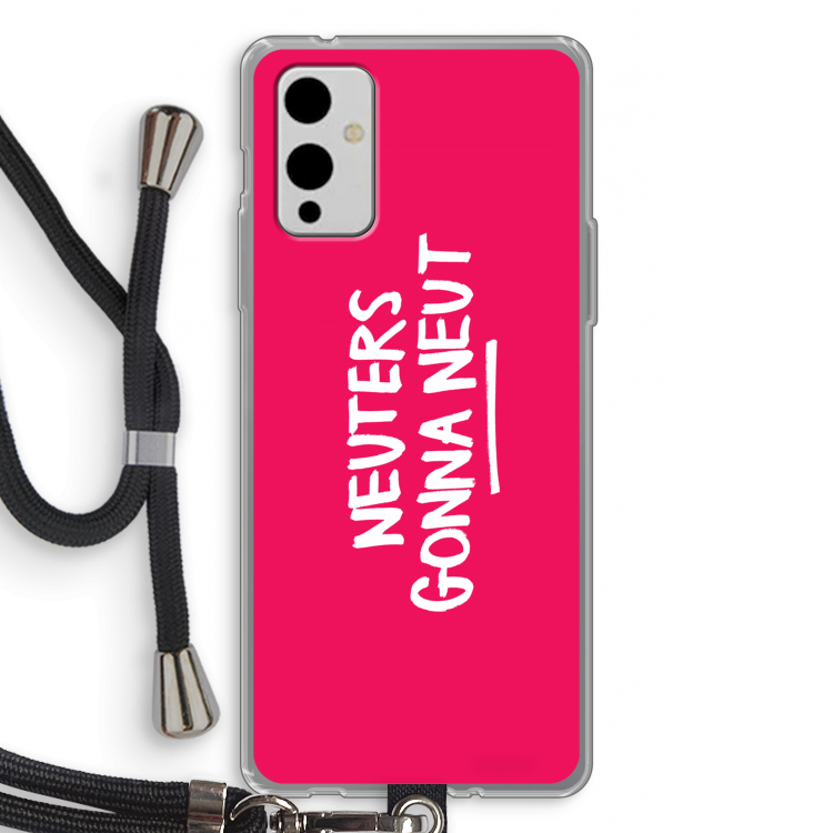 Neuters (roze): OnePlus 9 Transparant Hoesje met koord
