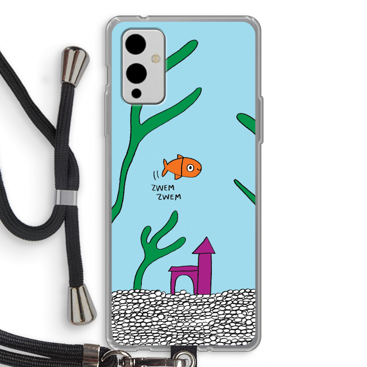 Aquarium: OnePlus 9 Transparant Hoesje met koord
