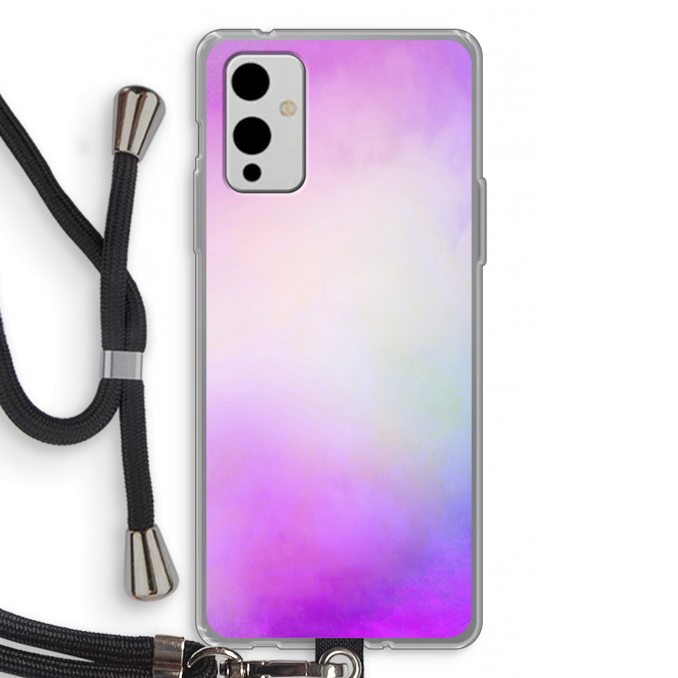 Clouds pastel: OnePlus 9 Transparant Hoesje met koord