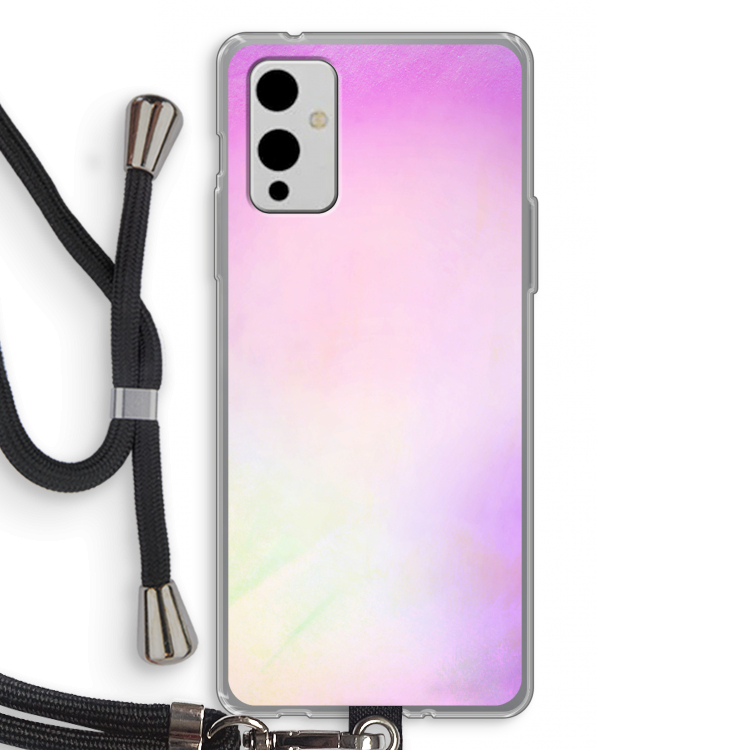 Flow mist pastel: OnePlus 9 Transparant Hoesje met koord