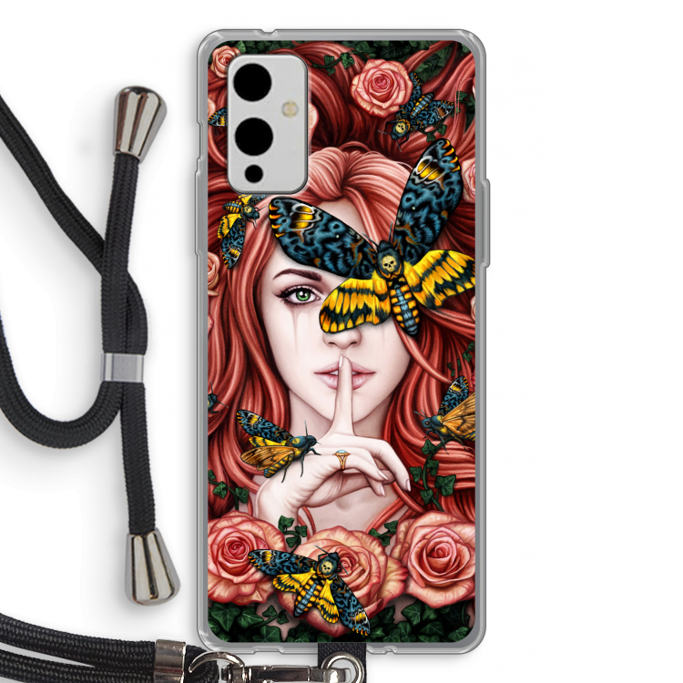 Lady Moth: OnePlus 9 Transparant Hoesje met koord