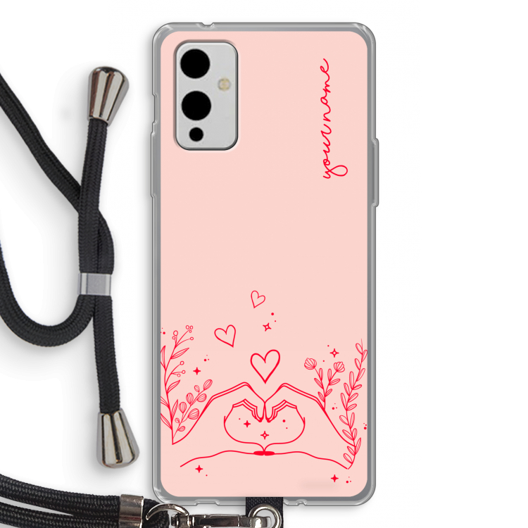 Love is in the air: OnePlus 9 Transparant Hoesje met koord