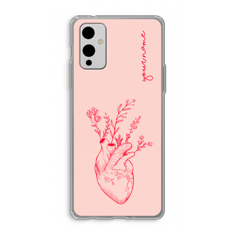 Blooming Heart: OnePlus 9 Transparant Hoesje