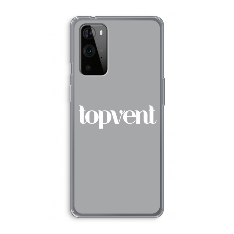 Topvent Grijs Wit: OnePlus 9 Pro Transparant Hoesje