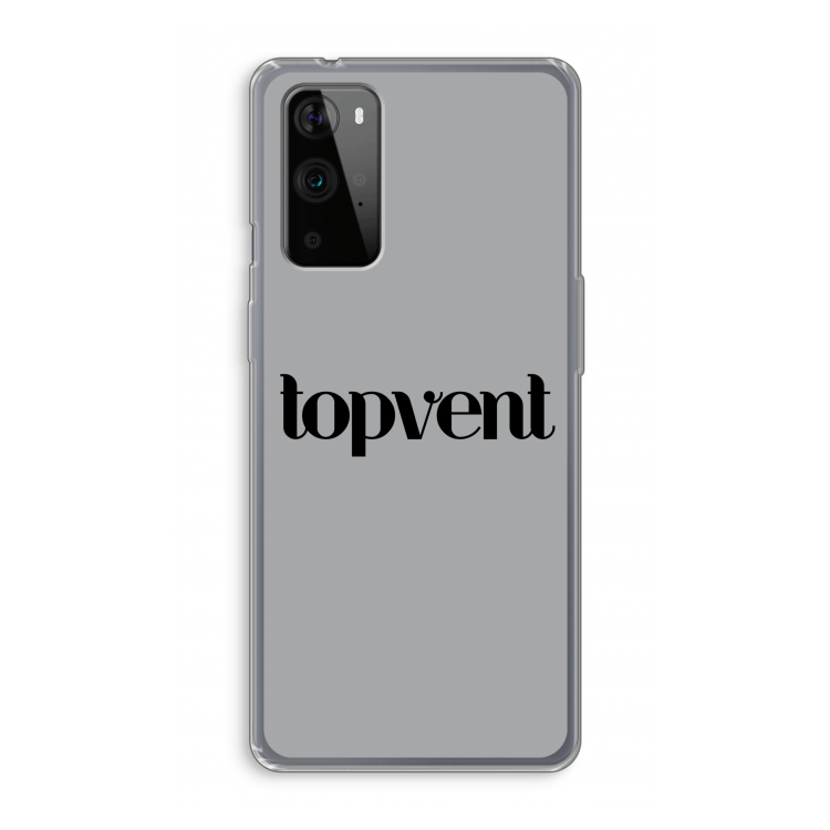 Topvent Grijs Zwart: OnePlus 9 Pro Transparant Hoesje