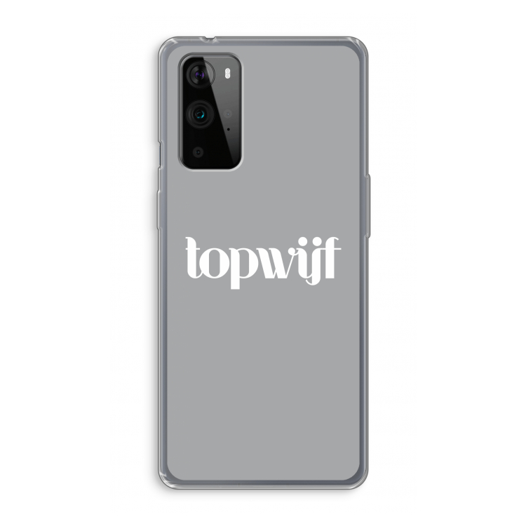 Topwijf Grijs Wit: OnePlus 9 Pro Transparant Hoesje