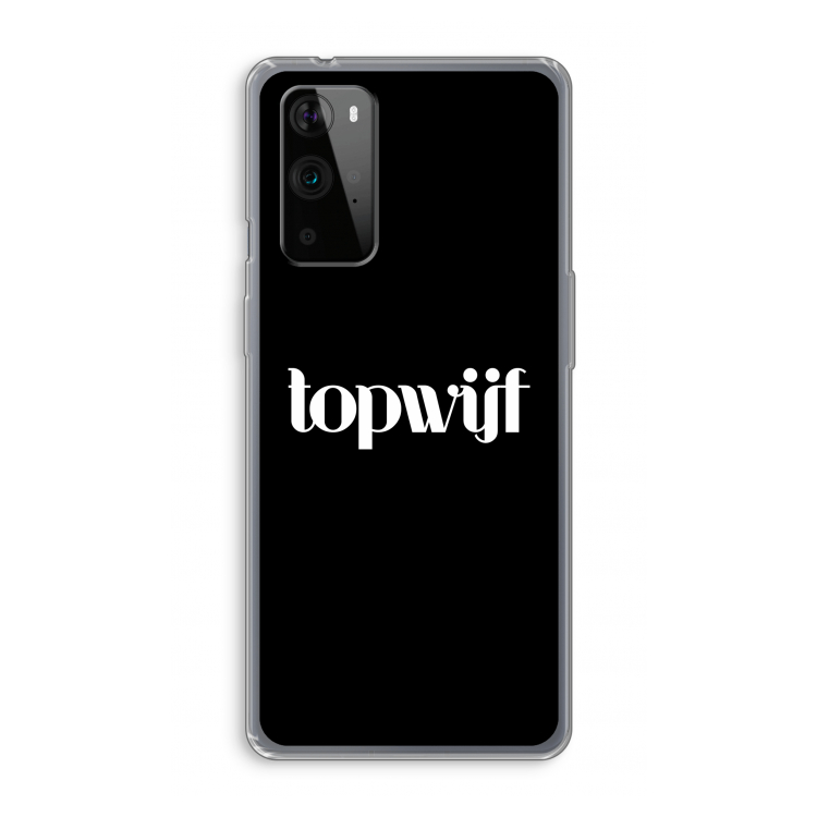 Topwijf Zwart: OnePlus 9 Pro Transparant Hoesje
