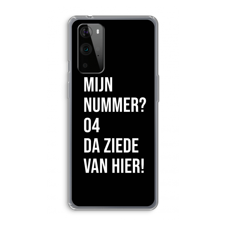 Da ziede van hier - Zwart: OnePlus 9 Pro Transparant Hoesje