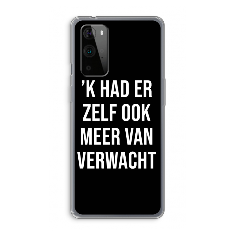 Meer verwacht - Zwart: OnePlus 9 Pro Transparant Hoesje