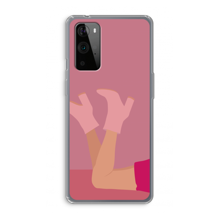 Pink boots: OnePlus 9 Pro Transparant Hoesje