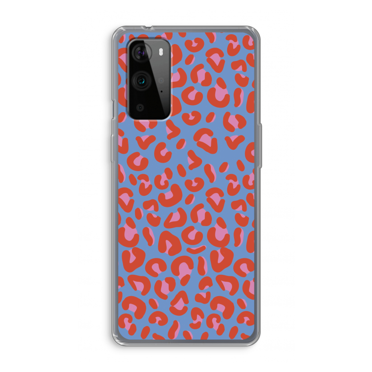 Leopard blue: OnePlus 9 Pro Transparant Hoesje