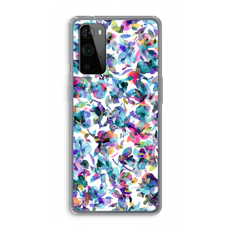 Hibiscus Flowers: OnePlus 9 Pro Transparant Hoesje