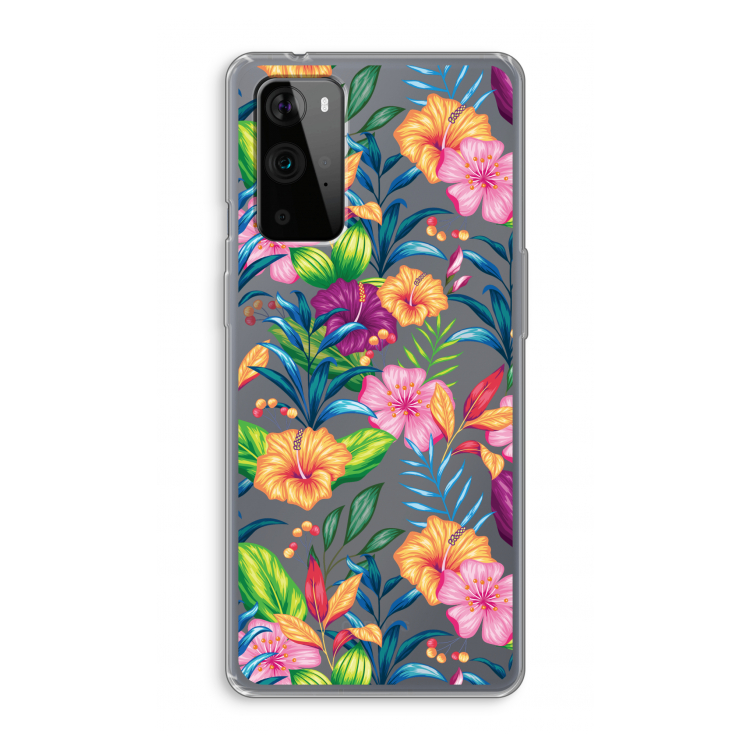 Tropisch 2: OnePlus 9 Pro Transparant Hoesje