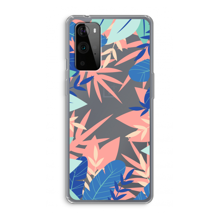 Tropisch: OnePlus 9 Pro Transparant Hoesje
