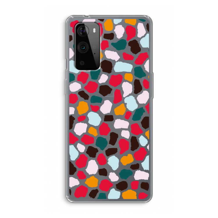 Colored Giraffe: OnePlus 9 Pro Transparant Hoesje