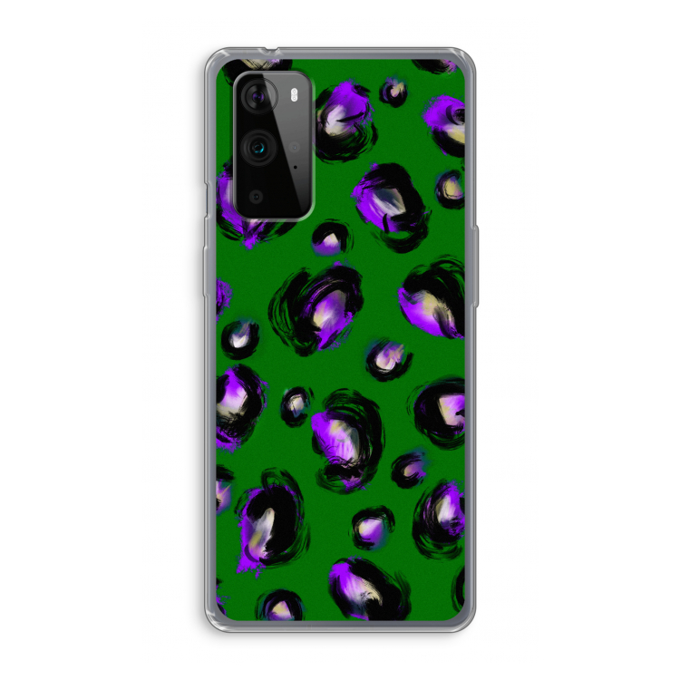 Green Cheetah: OnePlus 9 Pro Transparant Hoesje