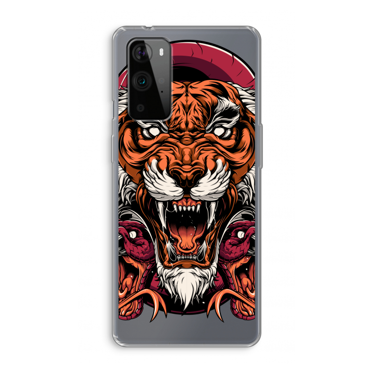 Tiger and Rattlesnakes: OnePlus 9 Pro Transparant Hoesje