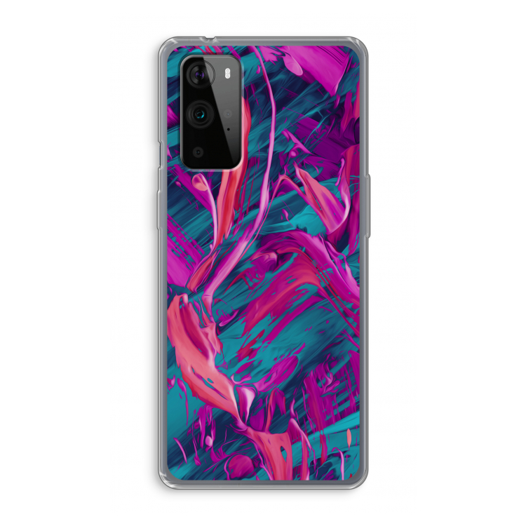 Pink Clouds: OnePlus 9 Pro Transparant Hoesje