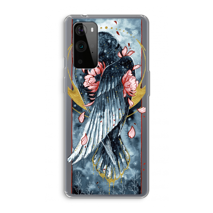 Golden Raven: OnePlus 9 Pro Transparant Hoesje