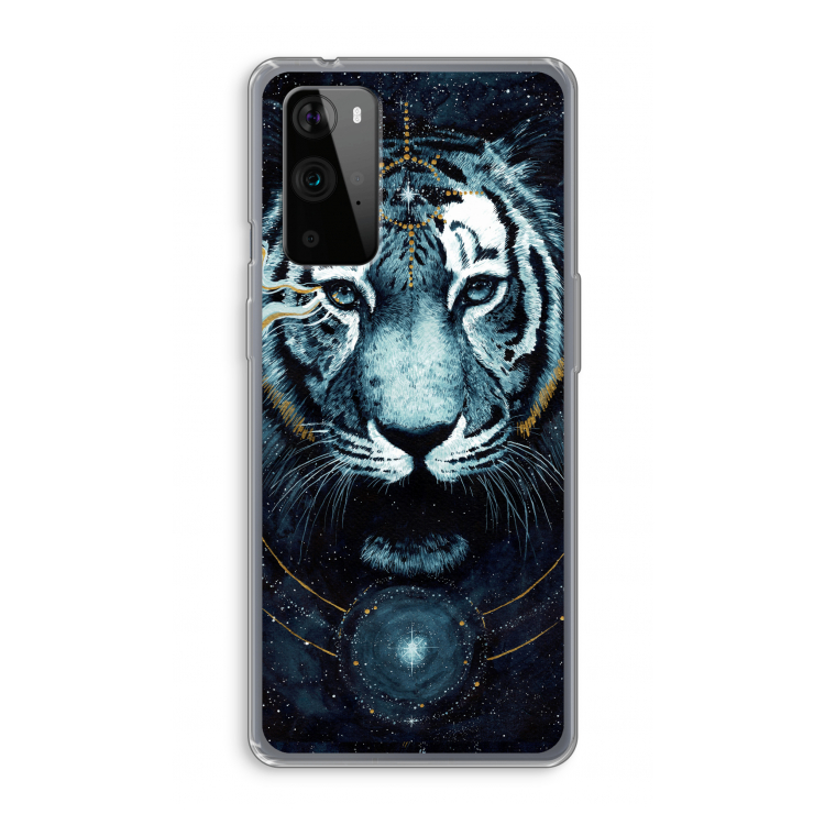 Darkness Tiger: OnePlus 9 Pro Transparant Hoesje