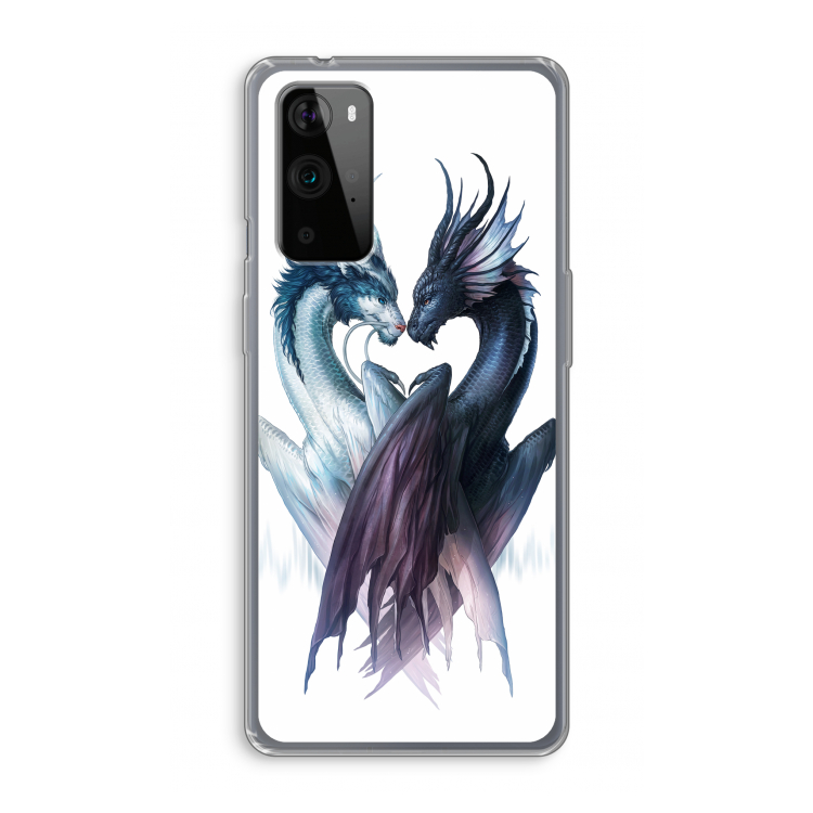 Yin Yang Dragons: OnePlus 9 Pro Transparant Hoesje