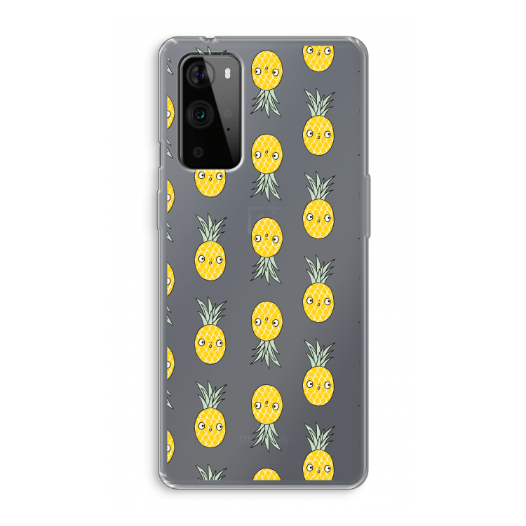Ananas: OnePlus 9 Pro Transparant Hoesje