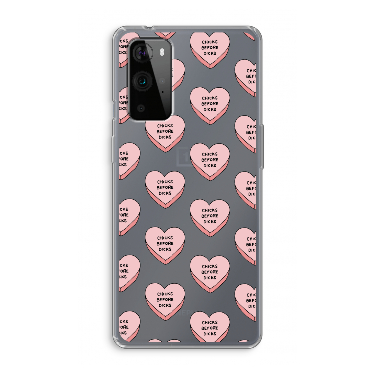 Chicks before dicks: OnePlus 9 Pro Transparant Hoesje