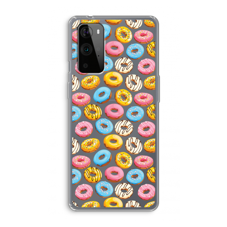 Pink donuts: OnePlus 9 Pro Transparant Hoesje