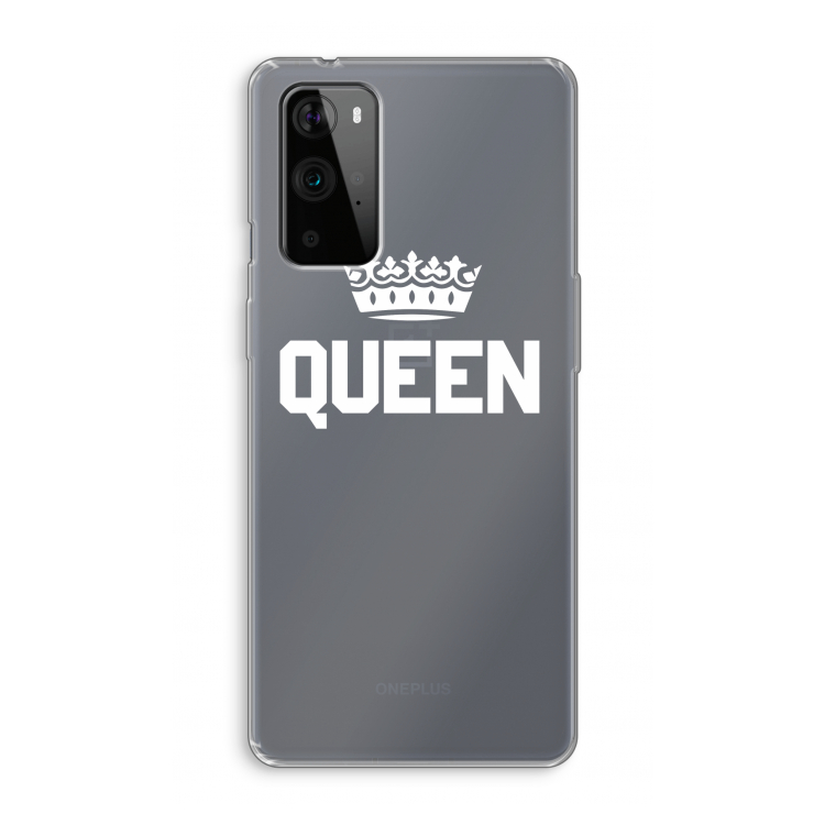 Queen zwart: OnePlus 9 Pro Transparant Hoesje