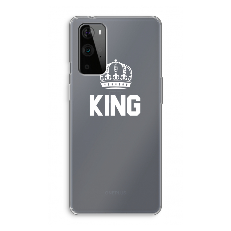 King zwart: OnePlus 9 Pro Transparant Hoesje