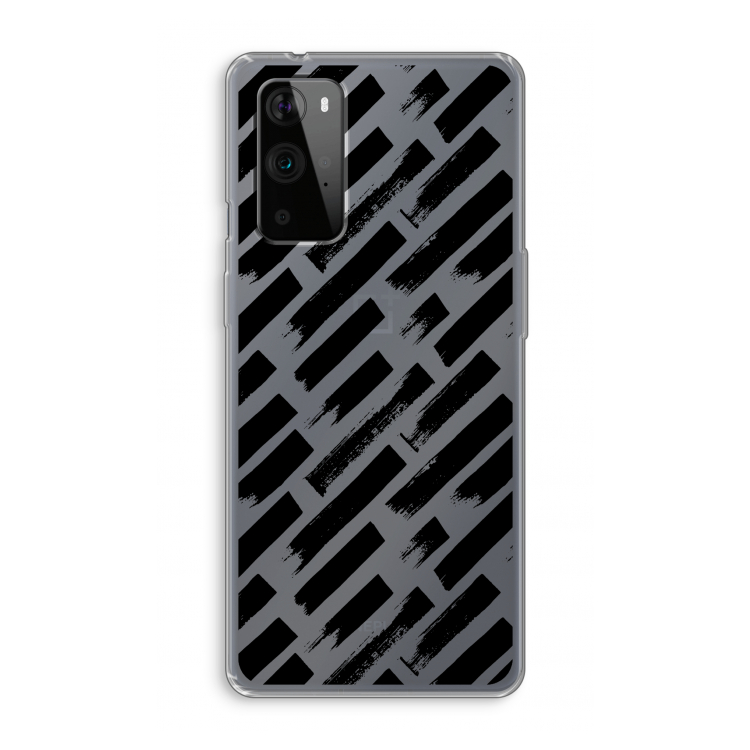 Zwarte vegen: OnePlus 9 Pro Transparant Hoesje