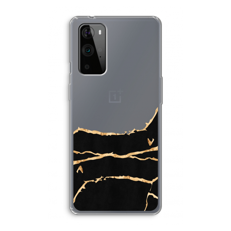 Gouden marmer: OnePlus 9 Pro Transparant Hoesje