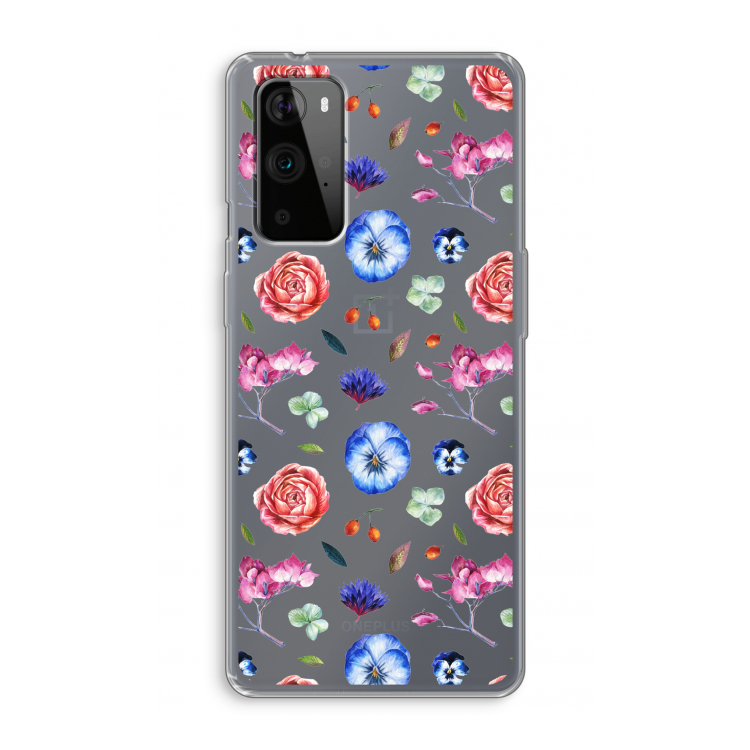 Bloemetjes: OnePlus 9 Pro Transparant Hoesje