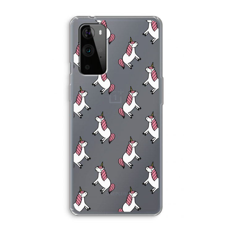 Eenhoorns overal: OnePlus 9 Pro Transparant Hoesje