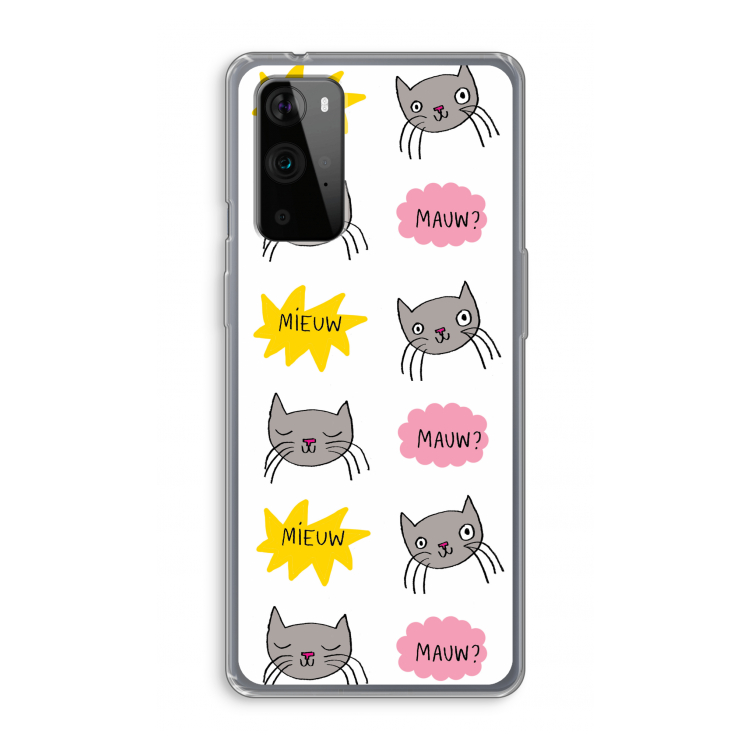 Meow: OnePlus 9 Pro Transparant Hoesje