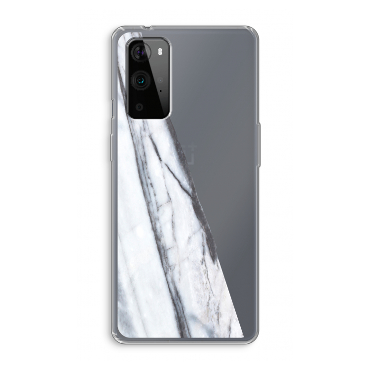 Gestreepte marmer: OnePlus 9 Pro Transparant Hoesje