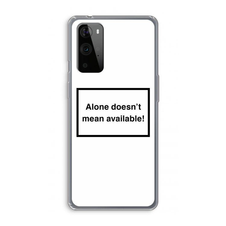 Alone: OnePlus 9 Pro Transparant Hoesje