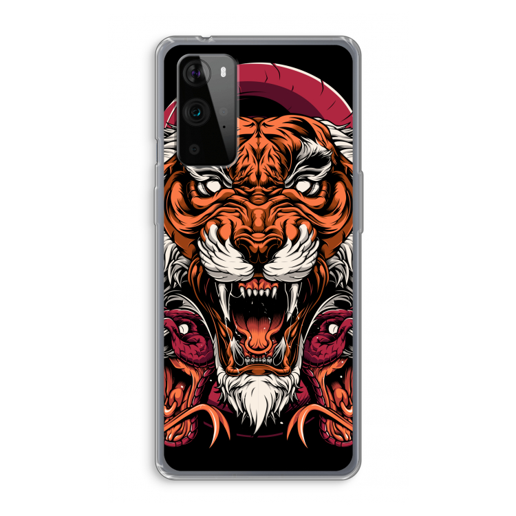 Tiger and Rattlesnakes: OnePlus 9 Pro Transparant Hoesje